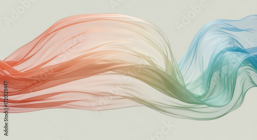 Flowing Fabric Waves with Gradient Colors.