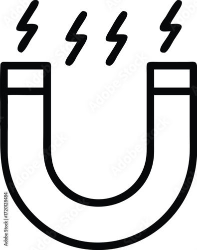 Magnet with field lines