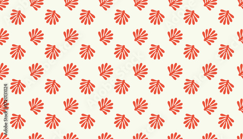 seamless seashell pattern, cute hand drawn marine pattern, minimalist aquatic repeat pattern, simple nautical shell background