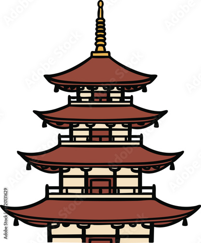 pagoda tower traditional Asian architecture