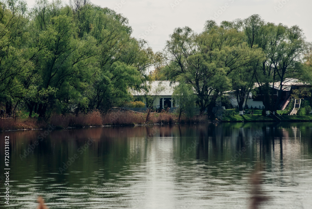 Obraz premium house on the river