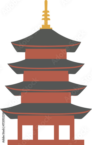 pagoda tower traditional Asian architecture