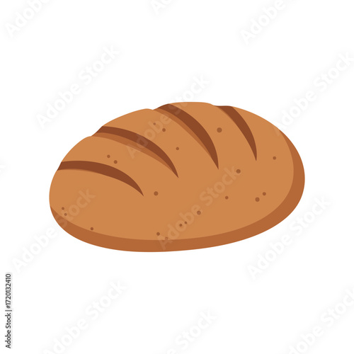 A loaf of freshly baked brown bread.
