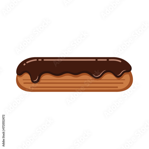 Chocolate Eclair Pastry Dessert.