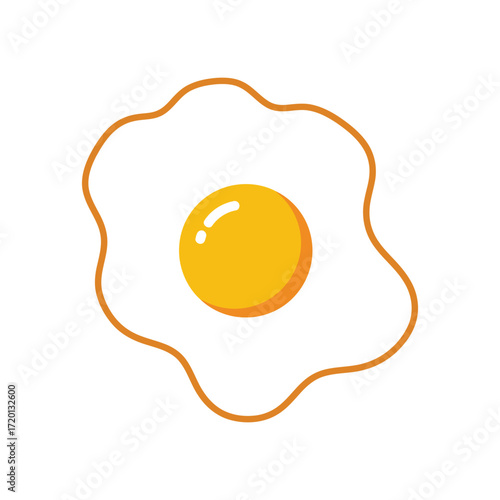 Image of a fried egg with a runny yolk.