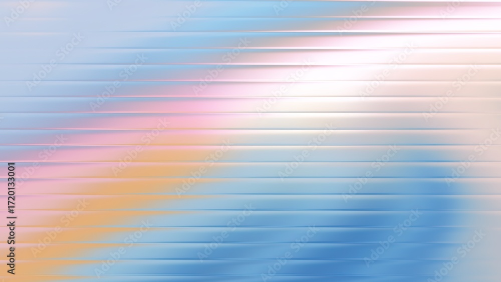 Obraz premium Abstract Horizontal Stripes Pink Blue Orange White Gradient Background Texture pastel
