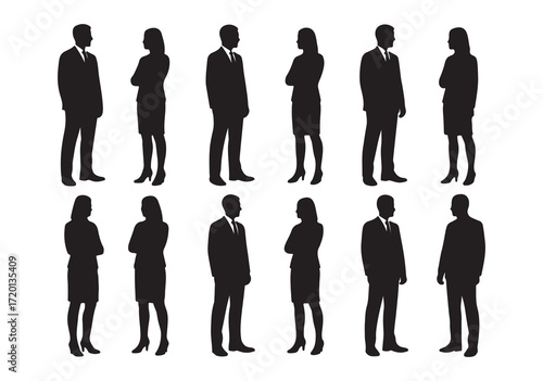 business professionals standing together team