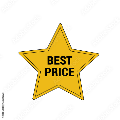 Best Price Star Badge Isolated On White