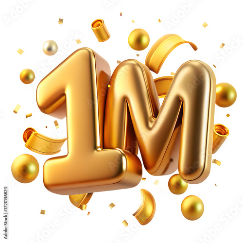 Celebrating 1M Follower or Subscriber 3D 