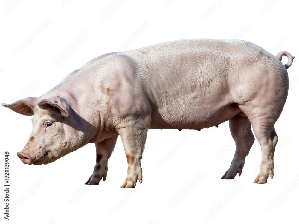 Fototapeta premium Pig isolated on transparent background