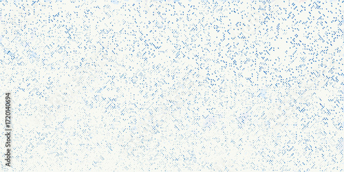 Abstract background with a dense pattern of small blue dots on a white textured surface