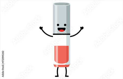 Illustration of a blood tube the blood tube is a symbol of medical testing, healthcare, and scientific analysis, with its clear container