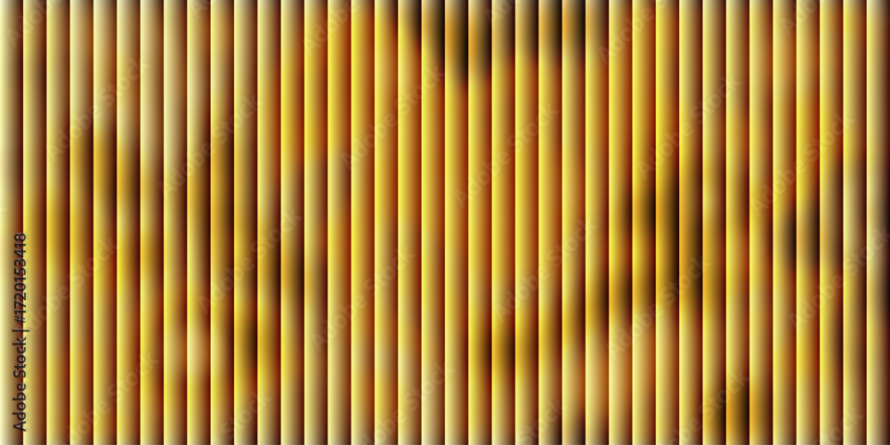 Obraz premium Golden vertical stripes with subtle gradient and shadow effects creating a warm abstract background pattern
