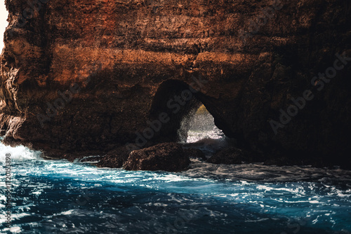 One of the most famous caves in Lagos, Portugal. You can actually go to the beach in this one.