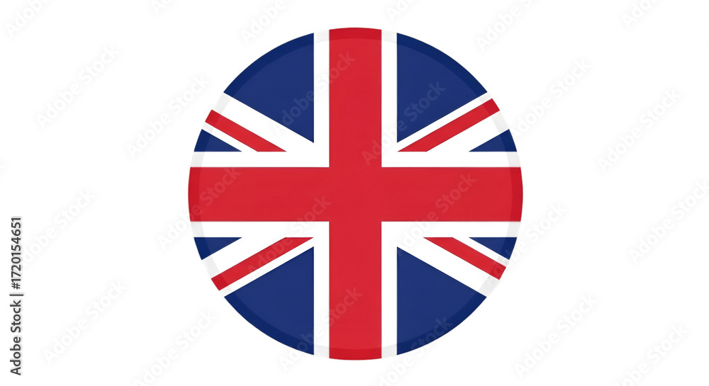 Obraz premium Union Jack Flag Emblem on Black Background