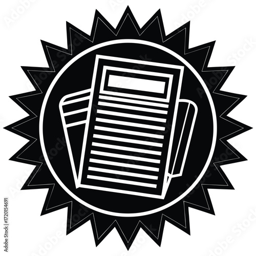 press release icon vector on white background