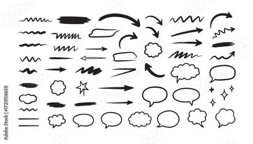 Hand Drawn Sketch Elements Vector Set