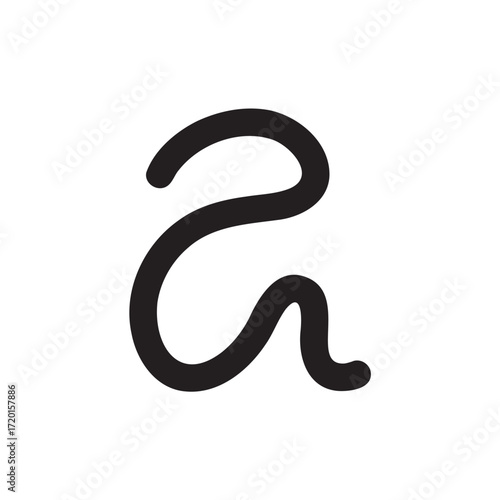 'A' vector letter logo symbol - fully editable