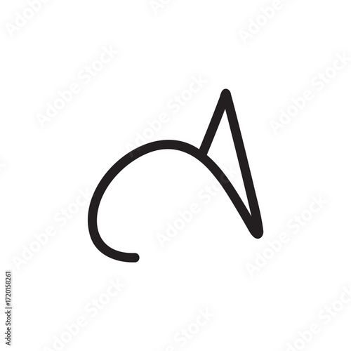 'A' vector letter logo symbol - fully editable