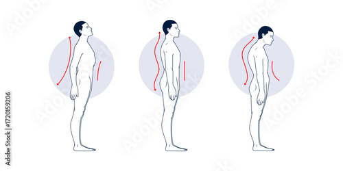 Posture Vector Icons, Posture Correction, Healthy Posture, Posture Exercises, Posture Alignment, Posture Illustration, Posture Therapy, Posture Icon Set, Posture Awareness, Posture Wellness