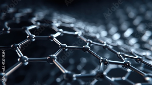 Fototapeta Naklejka Na Ścianę i Meble -  metallic atomic structure abstract