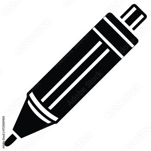 highlighter pen icon on white background