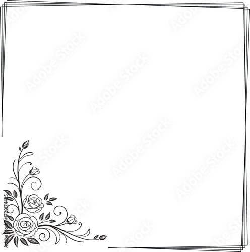 frame with floral ornament