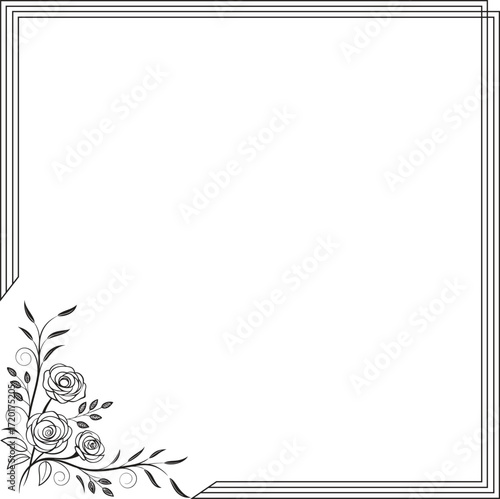 frame with floral ornament