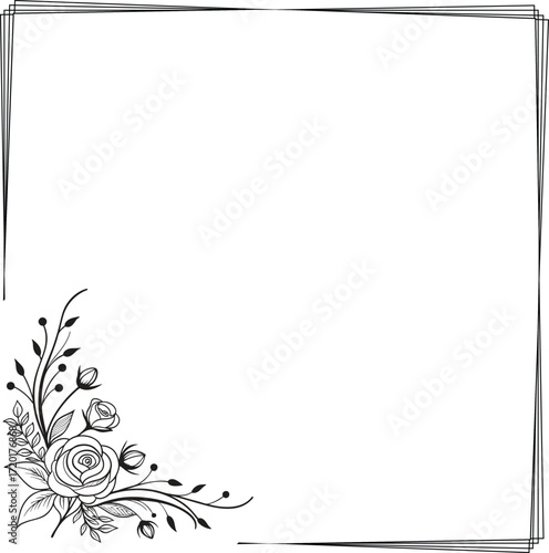 abstract floral frame