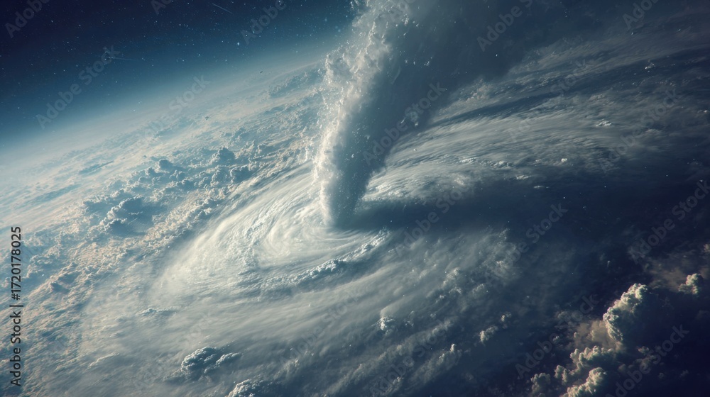 Fototapeta premium swirling clouds space vortex earth