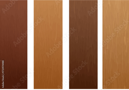 Four brown wooden planks or patterns two dark and two lighter shades arranged vertically