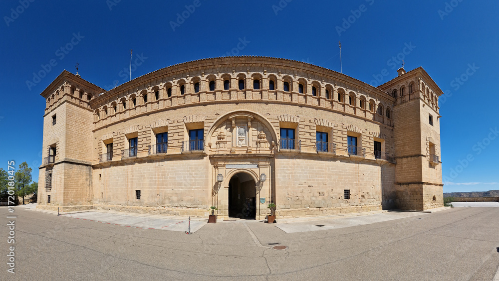Fototapeta premium Panoramic view of the exterior of the Alcañiz Teruel Parador