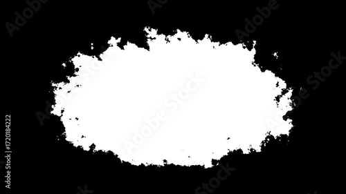 Transitions of black expanding paint stains on white backdrop Grunge Ink spreads and fills the screen. flows and streams. Ink bloom. watercolor ink leak drops transition paint 4K Videos