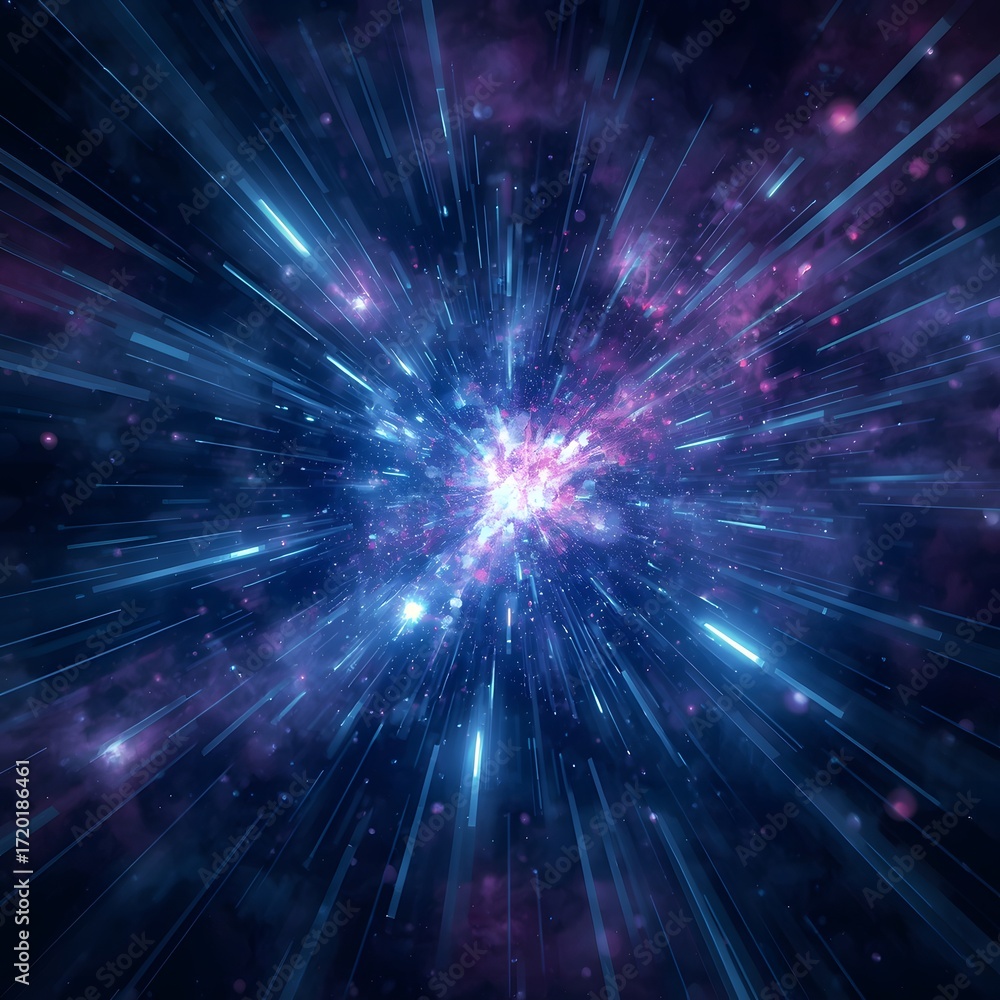 Fototapeta premium Abstract Cosmic Energy Particle Explosion Background