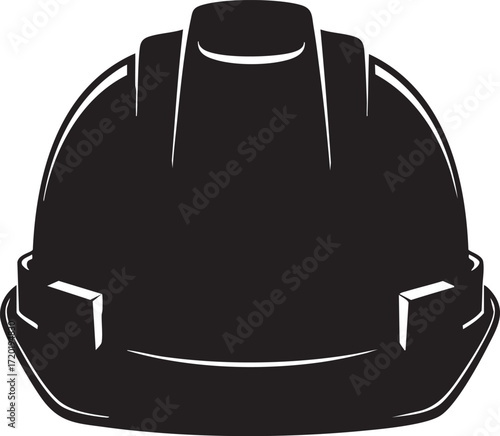 Hard hat safety helmet icon with highlights hardhat construction