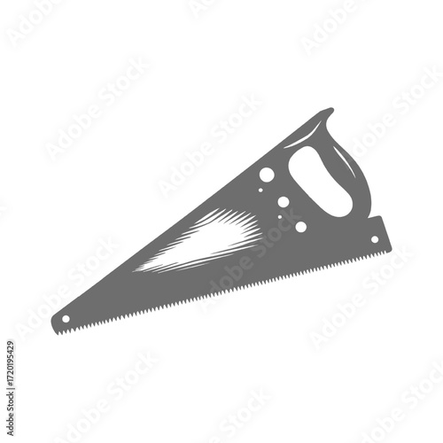 Hand Saw Design Illustration
