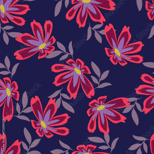 cute flower pattern image for fabric textile or wall decoration