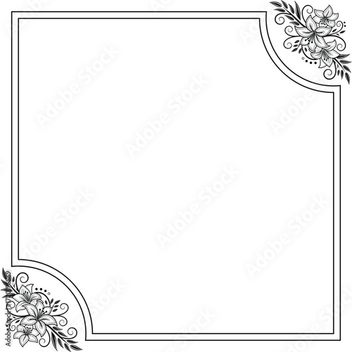 frame with flowers