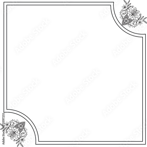 frame with floral ornament