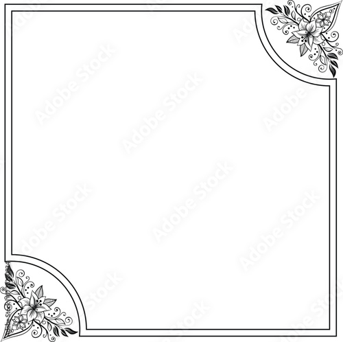 frame with flowers