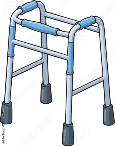 Supportive walker assists safe mobility after injury
