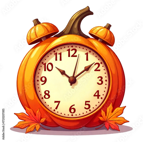Halloween pumpkin clock
