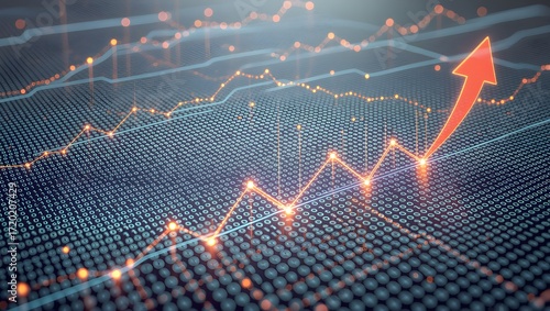 Wallpaper Mural Stock Market Growth and Financial Data Visualization. Torontodigital.ca