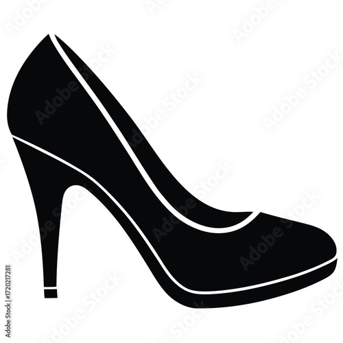 Black high heel women shoes