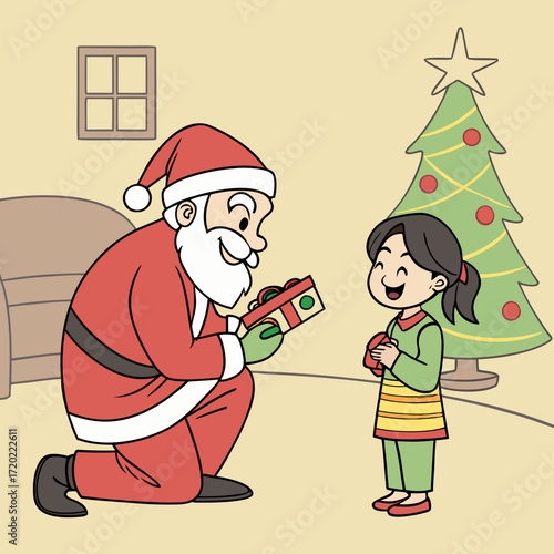 santa claus and his grandson