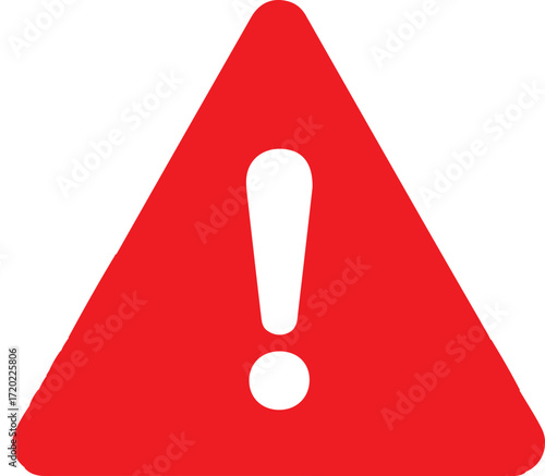  Red warning icon.warning red triangle sign icon. Warning icon. Caution alarm sign . Danger sign. Warning attention icon.