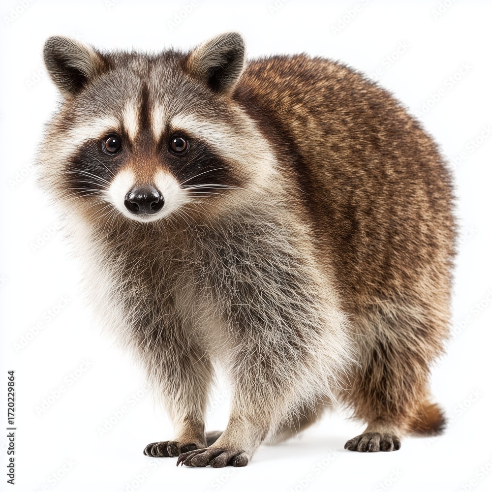 Fototapeta premium Close-up of a Raccoon , PNG isolated cut out image