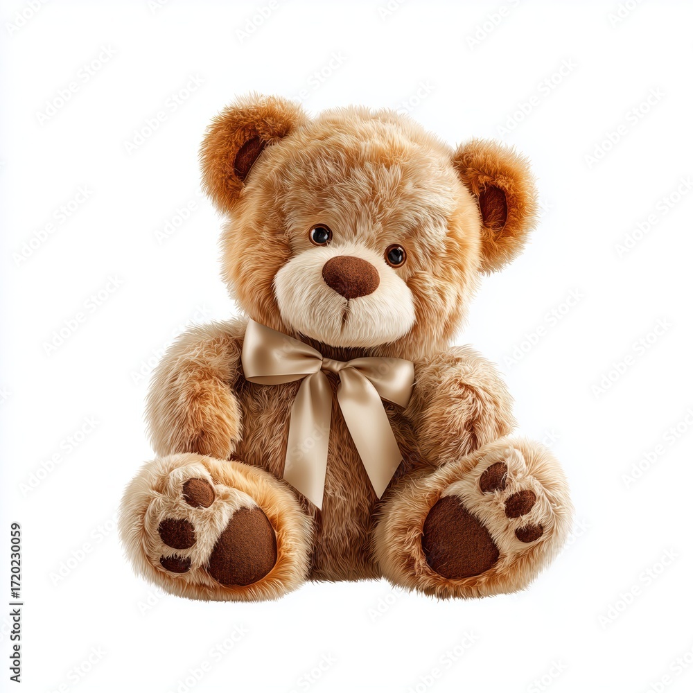 Fototapeta premium Adorable Teddy Bear, Perfect Gift for Kids , PNG isolated cut out image
