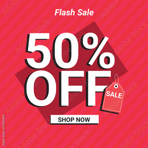 flash sale 50 percent off