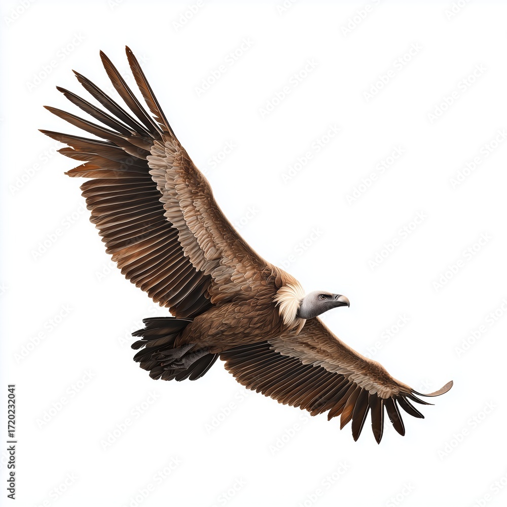 Obraz premium Majestic Vulture in Flight , PNG isolated cut out image